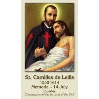 50pk Saint Camillus De Lellis Bulk Prayer-Cards (50 pack)