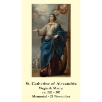 50pk Saint Catherine of Alexandria Bulk Prayer-Cards (50 pack)