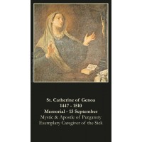 50pk Saint Catherine of Genoa Bulk Prayer-Cards (50 pack)