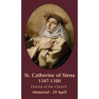 50pk Saint Catherine of Siena Bulk Prayer-Cards (50 pack)