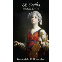 50pk Saint Cecelia Bulk Prayer-Cards (50 pack)