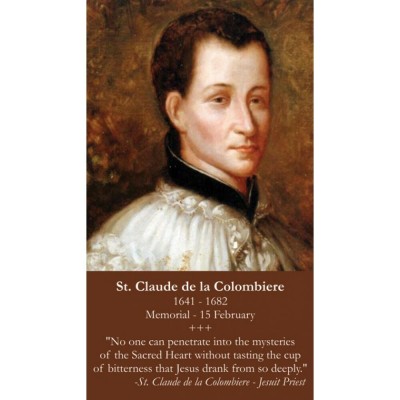 Saint Claude de la Colombiere Prayer Card (50 pack) - - PC-341 Saint Claude de la Colombiere Prayer Card (50 pack) - - PC-341