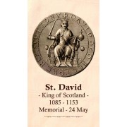 50pk Saint David (King of Scotland) Bulk Prayer-Cards (50 pack)