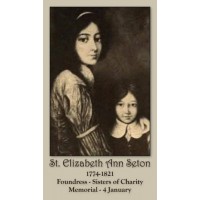 50pk Saint Elizabeth Ann Seton Bulk Prayer-Cards (50 pack)