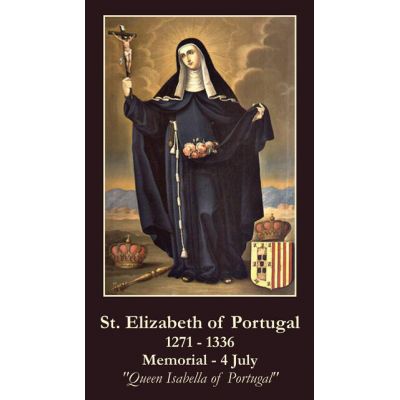Saint Elizabeth of Portugal Prayer Card (50 pack) -  - PC-248
