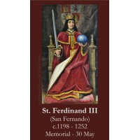 50pk Saint Ferdinand III Bulk Prayer-Cards (50 pack)