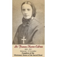 50pk Saint Frances Xavier Cabrini Bulk Prayer-Cards (50 pack)