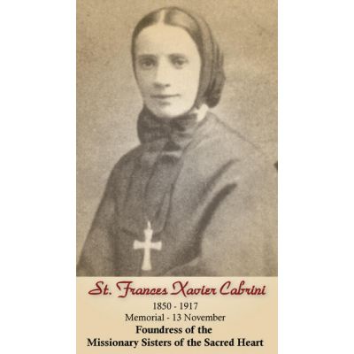 Saint Frances Xavier Cabrini Prayer Card (50 pack) -  - PC-36