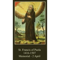 50pk Saint Francis of Paola Bulk Prayer-Cards (50 pack)