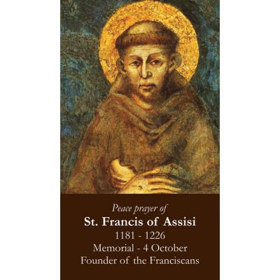 Saint Francis Peace Prayer Holy Card (50 pack) -  - PC-163