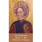 50pk Saint Genesius Bulk Prayer-Cards (50 pack)