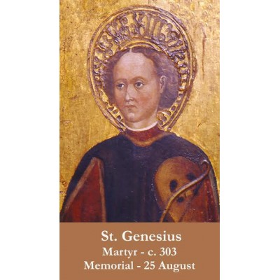 Saint Genesius Prayer Card (50 pack) -  - PC-551
