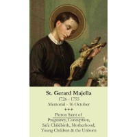 50pk Saint Gerard Bulk Prayer-Cards (Patron of Pregnancy/Motherhood) (50 pack)