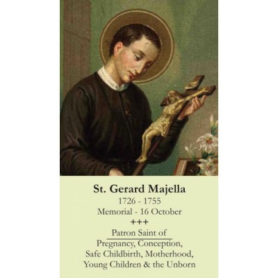 Saint Gerard Prayer Card (Patron of Pregnancy/Motherhood) (50 pack) -  - PC-326