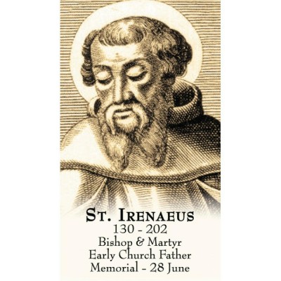 Saint Irenaeus Prayer Card (50 pack) - - PC-430 Saint Irenaeus Prayer Card (50 pack) - - PC-430