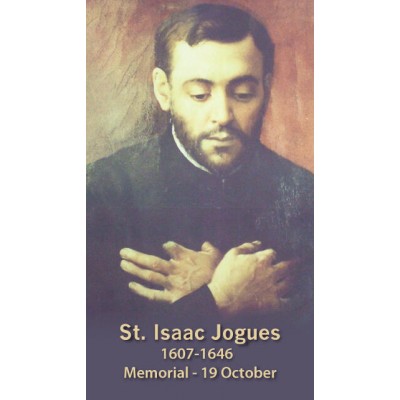Saint Isaac Jogues Prayer Card (50 pack) - - PC-59 Saint Isaac Jogues Prayer Card (50 pack) - - PC-59