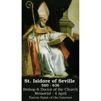 50pk Saint Isidore of Seville Bulk Prayer-Cards (50 pack)