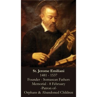 Saint Jerome Emiliani Prayer Card (50 pack) -  - PC-344