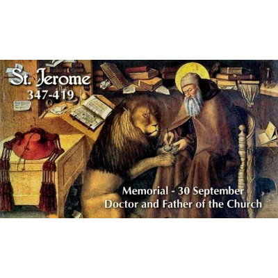 Saint Jerome Prayer Card (50 pack) - - PC-121 Saint Jerome Prayer Card (50 pack) - - PC-121