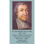 Saint John Baptist de La Salle Prayer Card (50 pack)