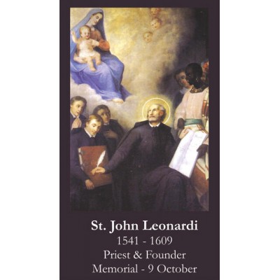 Saint John Leonardi Prayer Card (50 pack) - - PC-580 Saint John Leonardi Prayer Card (50 pack) - - PC-580