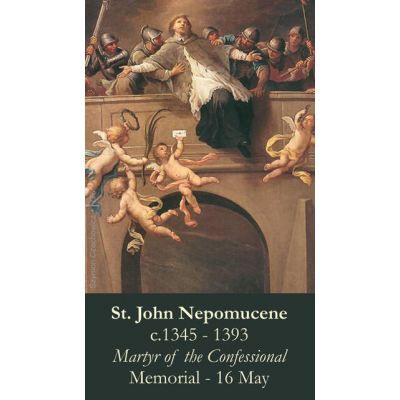 Saint John Nepomucene Prayer Card (50 pack) -  - PC-408