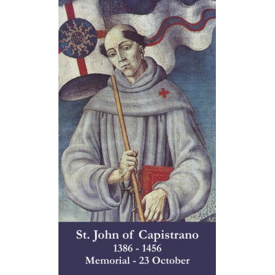 Saint John of Capistrano Prayer Card (50 pack) - - PC-399 Saint John of Capistrano Prayer Card (50 pack) - - PC-399