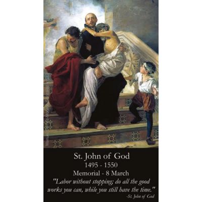 Saint John of God Prayer Card (50 pack) -  - PC-548