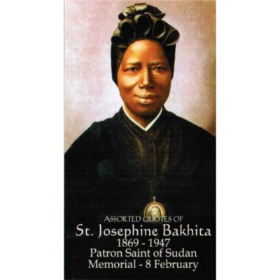 Saint Josephine Bakhita Prayer Card (50 pack) - - PC-37 Saint Josephine Bakhita Prayer Card (50 pack) - - PC-37