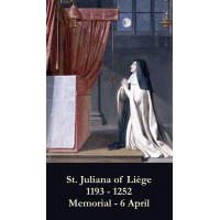 50pk Saint Juliana of Liege Bulk Prayer-Cards (50 pack)