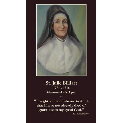 Saint Julie Billiart Prayer Card (50 pack) - - PC-250 Saint Julie Billiart Prayer Card (50 pack) - - PC-250