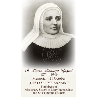Saint Laura Montoya Upegui Holy Card (50 pack) - - PC-499 Saint Laura Montoya Upegui Holy Card (50 pack) - - PC-499