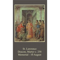50pk Saint Lawrence Bulk Prayer-Cards (50 pack)