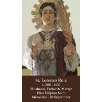 50pk Saint Lorenzo Ruiz Bulk Prayer-Cards (50 pack)