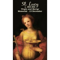 50pk Saint Lucy Bulk Prayer-Cards (50 pack)