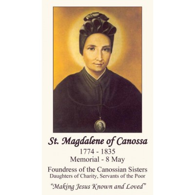 Saint Magdalene of Canossa Prayer Card (50 pack) - - PC-452 Saint Magdalene of Canossa Prayer Card (50 pack) - - PC-452