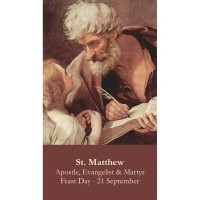 50pk Saint Matthew Bulk Prayer-Cards (50 pack)