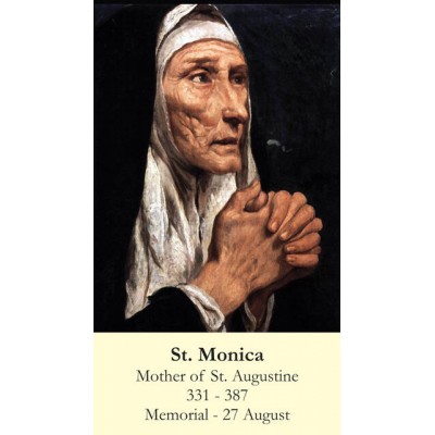 Saint Monica Prayer Card (50 pack) - - PC-287 Saint Monica Prayer Card (50 pack) - - PC-287