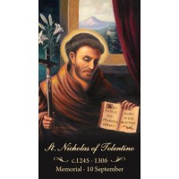 50pk Saint Nicholas of Tolentino Bulk Prayer-Cards (50 pack) 50pk Saint Nicholas of Tolentino Bulk Prayer-Cards (50 pack)