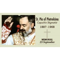 50pk Saint Padre Pio Quotes Bulk Prayer-Cards (50 pack)