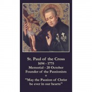 50pk Saint Paul of the Cross Bulk Prayer-Cards (50 pack)