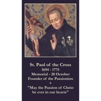 50pk Saint Paul of the Cross Bulk Prayer-Cards (50 pack)