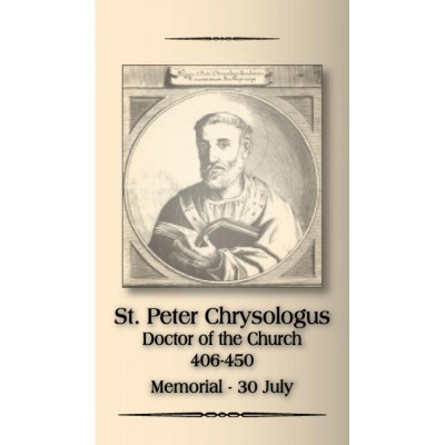 Saint Peter Chrysologus Prayer Card (50 pack) - - PC-32 Saint Peter Chrysologus Prayer Card (50 pack) - - PC-32