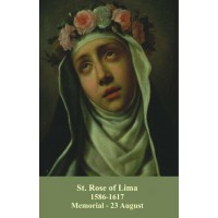 50pk Saint Rose of Lima Bulk Prayer-Cards (50 pack)