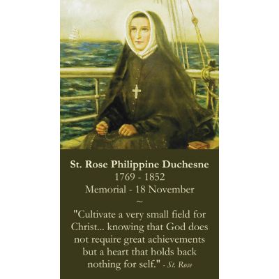 Saint Rose Philippine Duchesne Prayer Card (50 pack) -  - PC-395