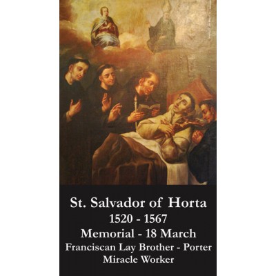 Saint Salvador of Horta Prayer Card (50 pack) - - PC-478 Saint Salvador of Horta Prayer Card (50 pack) - - PC-478