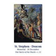 Saint Stephen Prayer Card (50 pack)