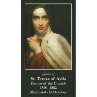 50pk Saint Teresa of Avila Bulk Prayer-Cards (50 pack)