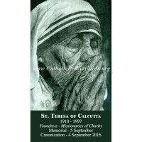 50pk Saint Teresa of Calcutta - Mother Teresa Bulk Prayer-Cards (50 pack)