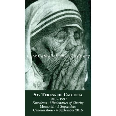 Saint Teresa of Calcutta - Mother Teresa Prayer Card (50 pack) -  - PC-27